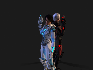 sci-fy girl 3D Model