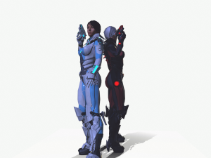 sci-fy girl 3D Model