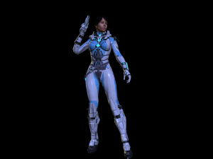 sci-fy girl 3D Model