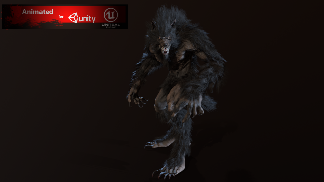 werewolf 3D Model .c4d .max .obj .3ds .fbx .stl .blend 