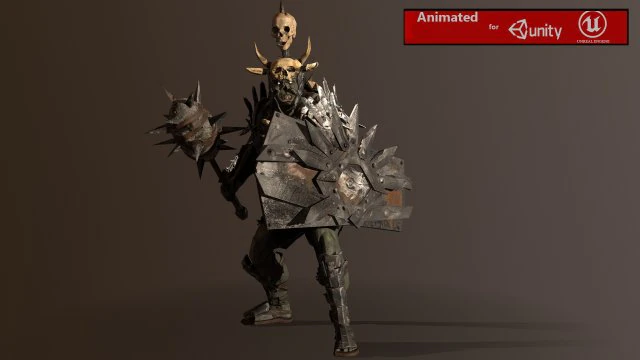 fat orc 2 3D Model .c4d .max .obj .3ds .fbx .stl .blend