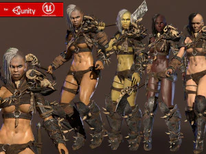 garota orc Modelo 3D