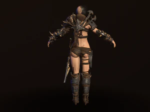 garota orc Modelo 3D