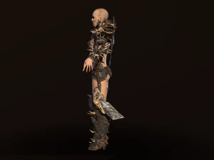 garota orc Modelo 3D