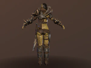 garota orc Modelo 3D