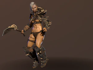 garota orc Modelo 3D