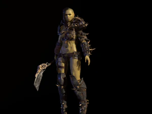 garota orc Modelo 3D
