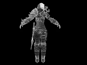 garota orc Modelo 3D