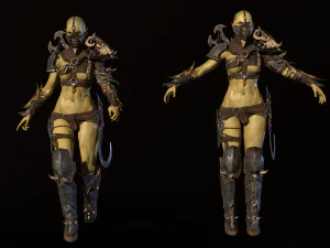 garota orc Modelo 3D