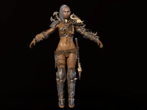 garota orc Modelo 3D