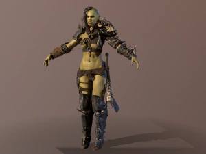 garota orc Modelo 3D