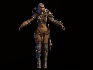 garota orc Modelo 3D