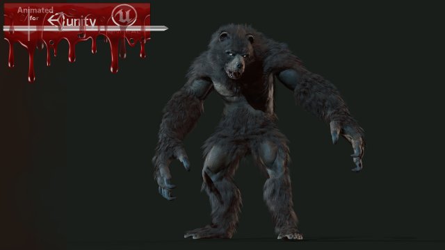 werebear 3D Model .c4d .max .obj .3ds .fbx .stl .blend 