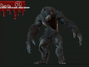 orso mannaro Modello 3D