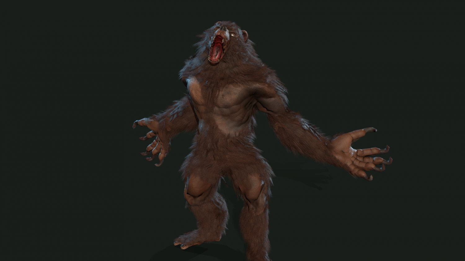 Karakter. werebear Model 3D. 