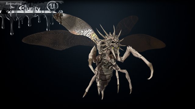 flying bug 2 3D Model .c4d .max .obj .3ds .fbx .stl .blend