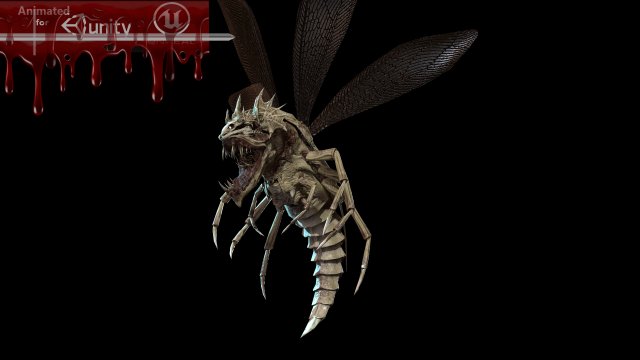 flying bug4 3D Модель .c4d .max .obj .3ds .fbx .stl .blend 