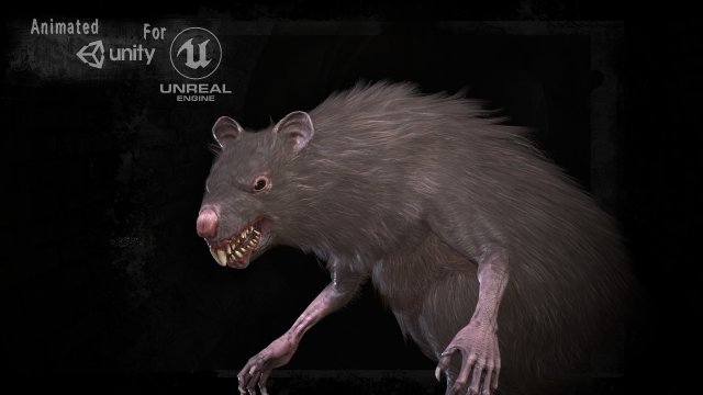 wererat Modello 3D .c4d .max .obj .3ds .fbx .stl .blend 