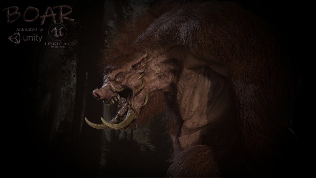WereBoar Modelo 3D .c4d .max .obj .3ds .fbx .stl .blend 