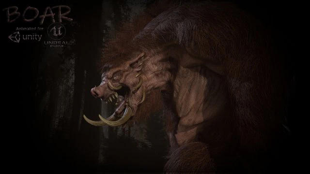 ОборотеньКабан 3D Модель .c4d .max .obj .3ds .fbx .stl .blend 