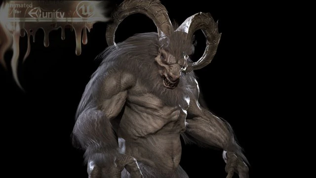 Baphomet 3D Model .c4d .max .obj .3ds .fbx .stl .blend