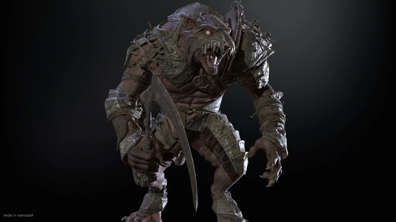 RatMan Warrior 3D Model .c4d .max .obj .3ds .fbx .stl .blend 