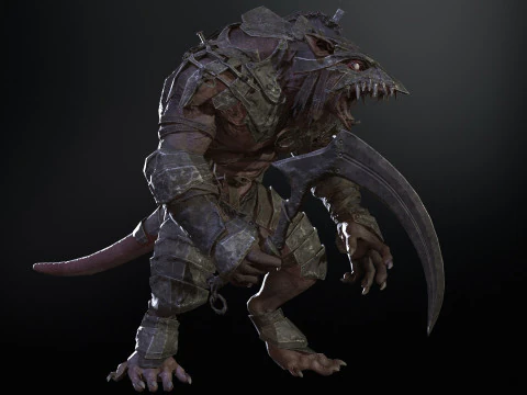 RatMan Warrior 3D Model