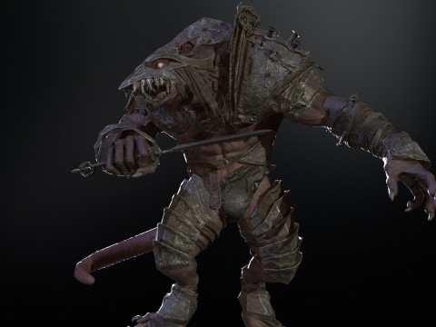 RatMan Warrior 3Dモデル