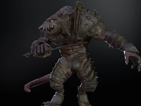 RatMan Warrior 3D Model
