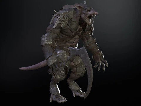 RatMan Warrior 3D Model