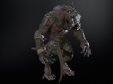 RatMan Warrior 3Dモデル