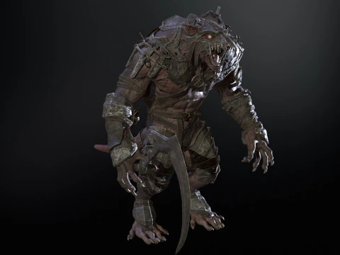 RatMan Warrior 3D Model