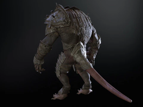 RatMan Warrior 3D Model