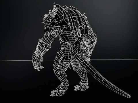 RatMan Warrior 3D Model