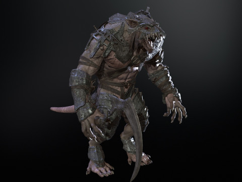 RatMan Warrior 3Dモデル