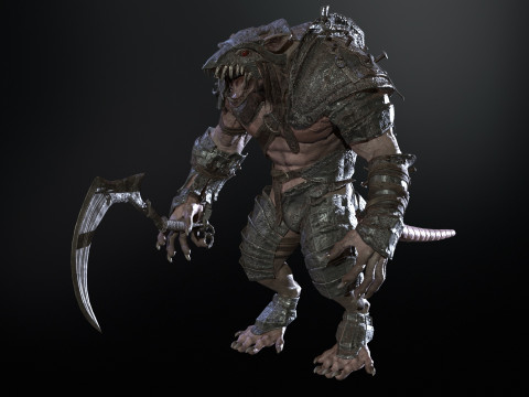 RatMan Warrior 3Dモデル