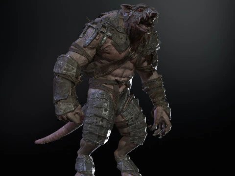 RatMan Warrior 3D Model