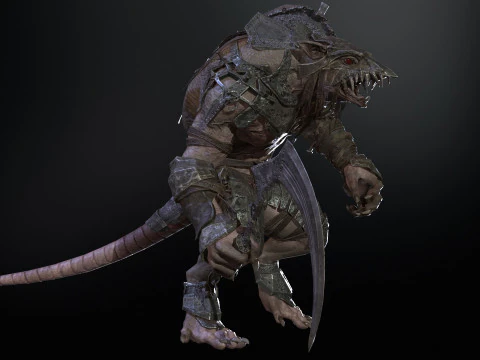 RatMan Warrior 3D Model