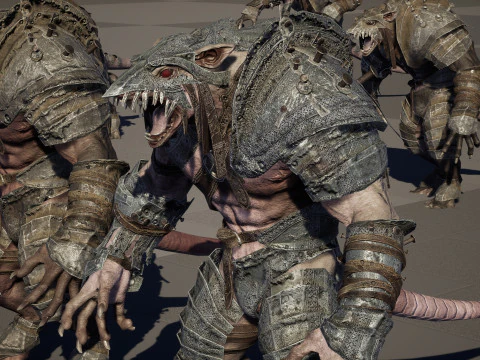 RatMan Warrior 3D Model