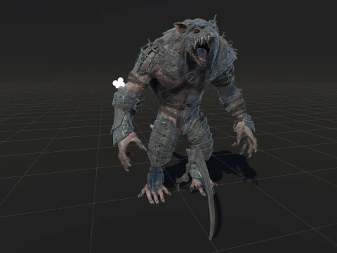 RatMan Warrior 3D Model