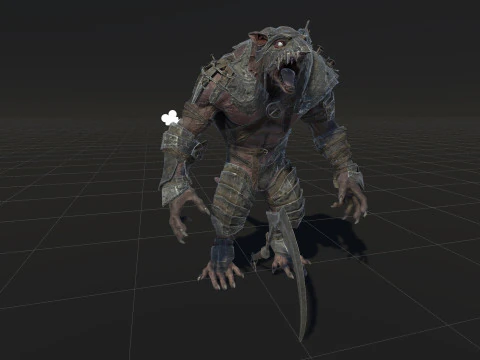 RatMan Warrior 3D Model