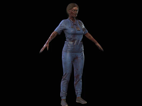 ZombieVerpleegster 3D Model