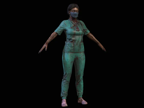 ZombieVerpleegster 3D Model