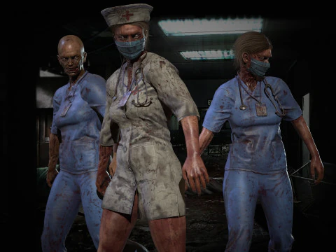 ZombieVerpleegster 3D Model