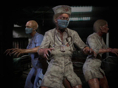 ZombieVerpleegster 3D Model