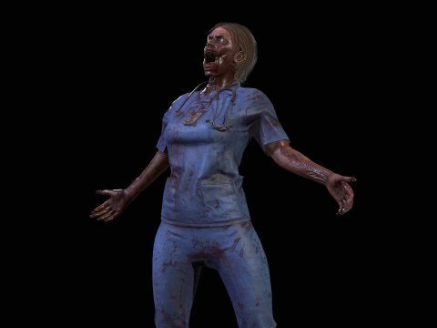 ZombieVerpleegster 3D Model