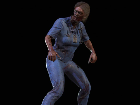 ZombieVerpleegster 3D Model