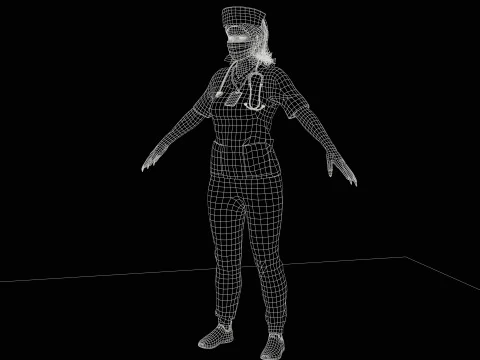 ZombieVerpleegster 3D Model