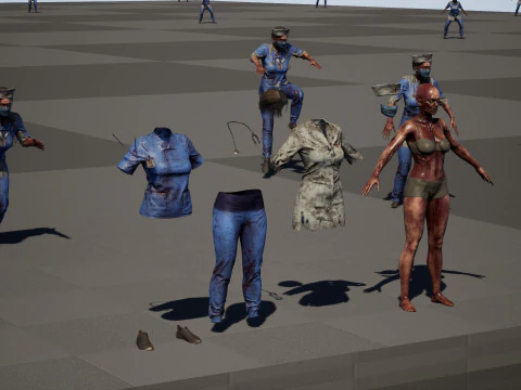 ZombieVerpleegster 3D Model