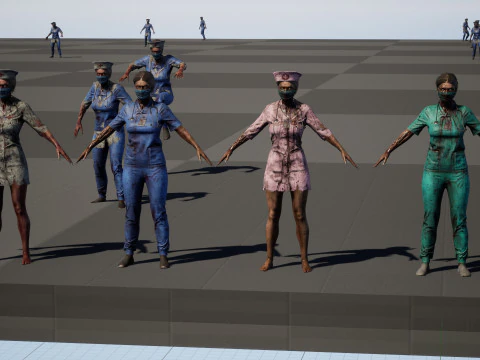 ZombieVerpleegster 3D Model